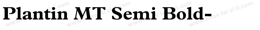 Plantin MT Semi Bold字体转换